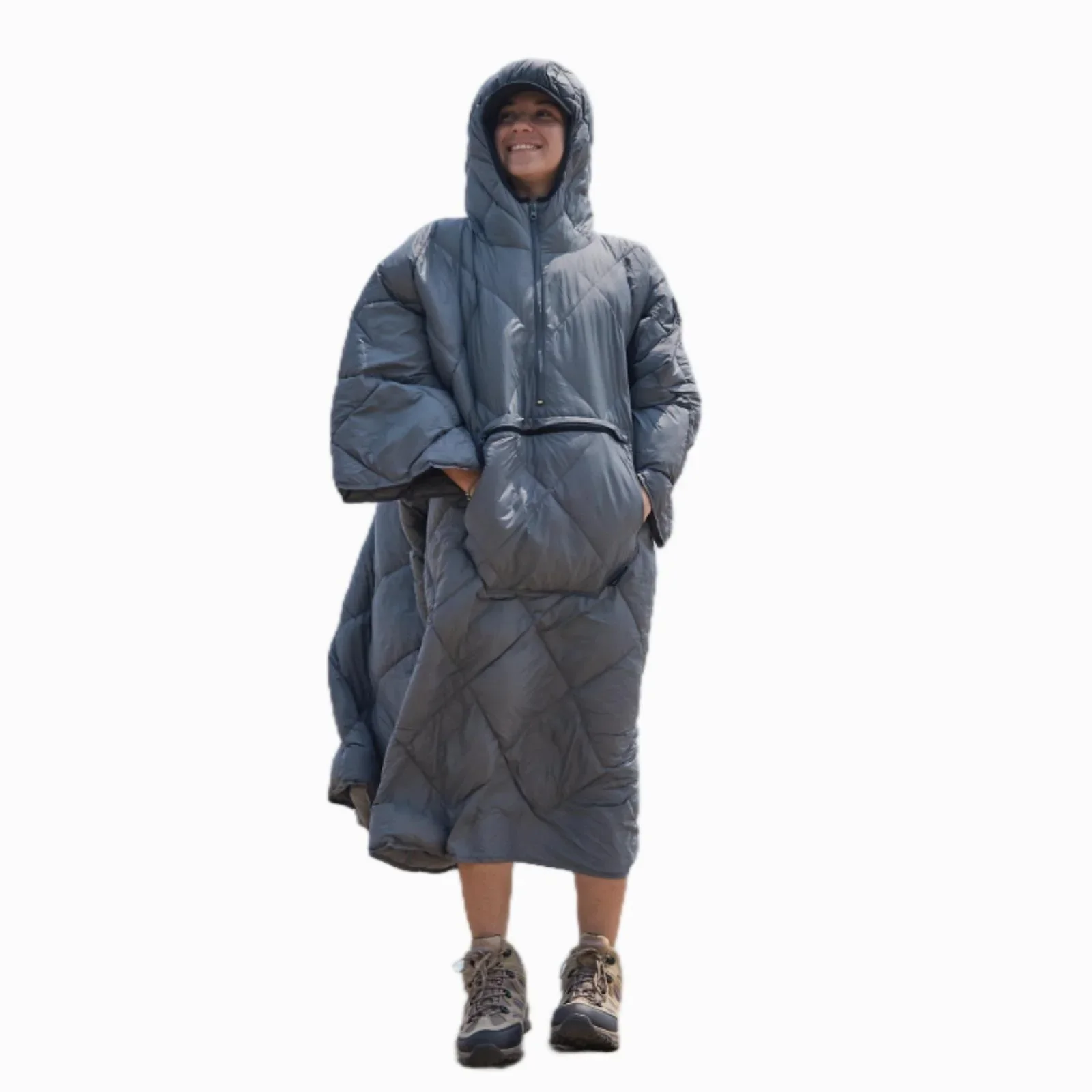 Atepa Murano Insulated Camp Poncho - Grey - Image 10