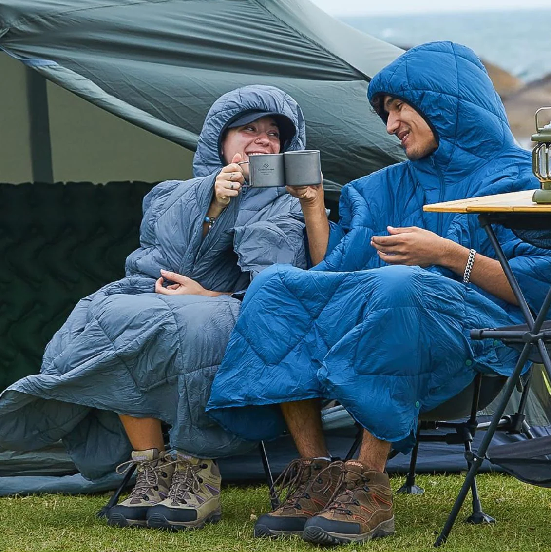 Atepa Murano Insulated Camp Poncho - Grey - Image 3