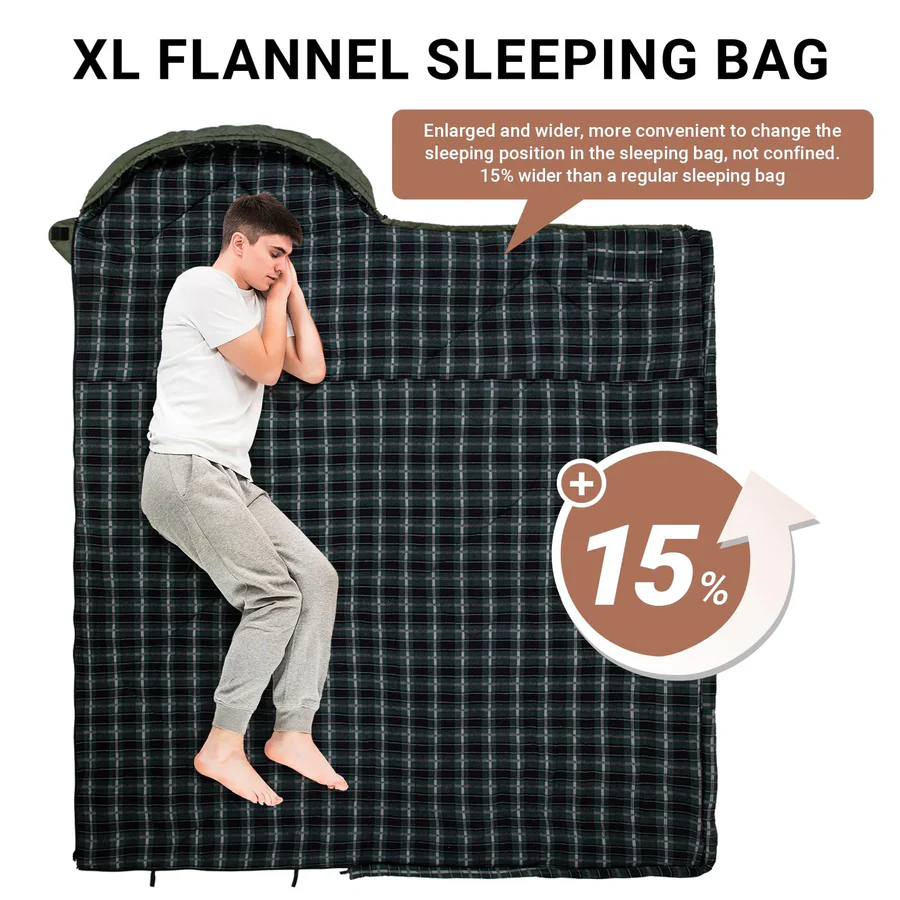 KingCamp GALE 300 Sleeping Bag With Hood - Image 7
