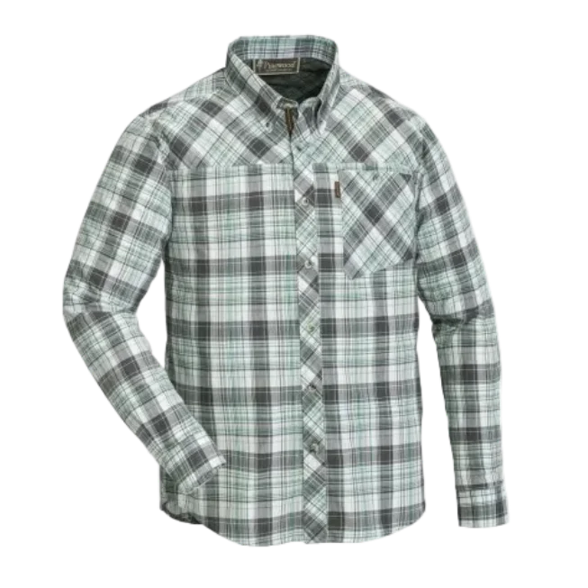 Pinewood Caribou Slim Men's Shirt Sea Green/Grey