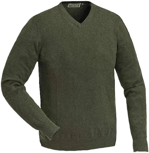 Pinewood Finnveden Men's V-neck Sweater Green - Small