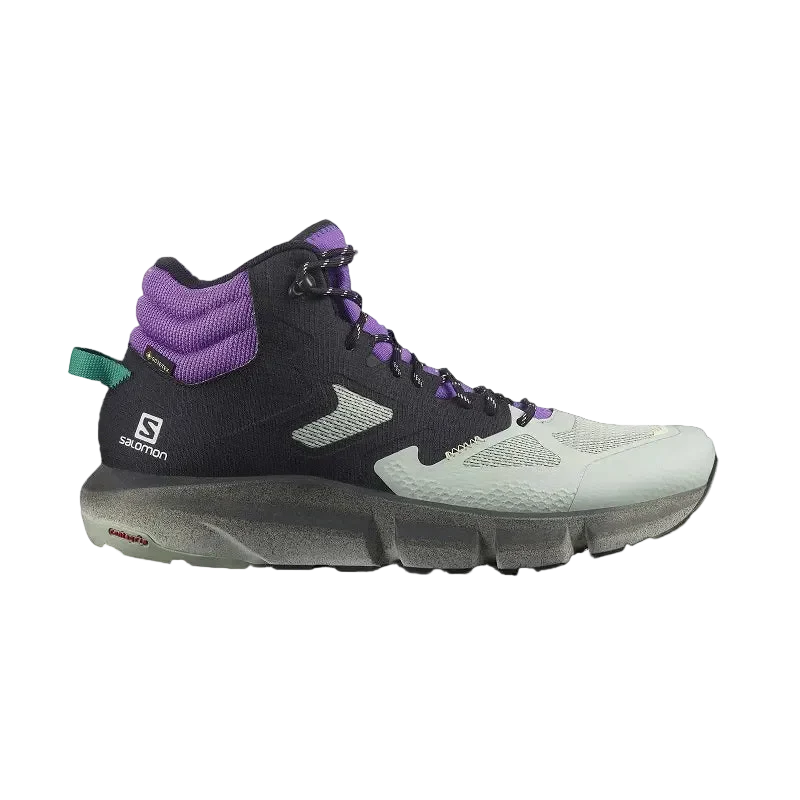 Salomon Predict Hike Mid Gtx Men's Shoe-Black Aqua Gray Royal Lilac-8.5